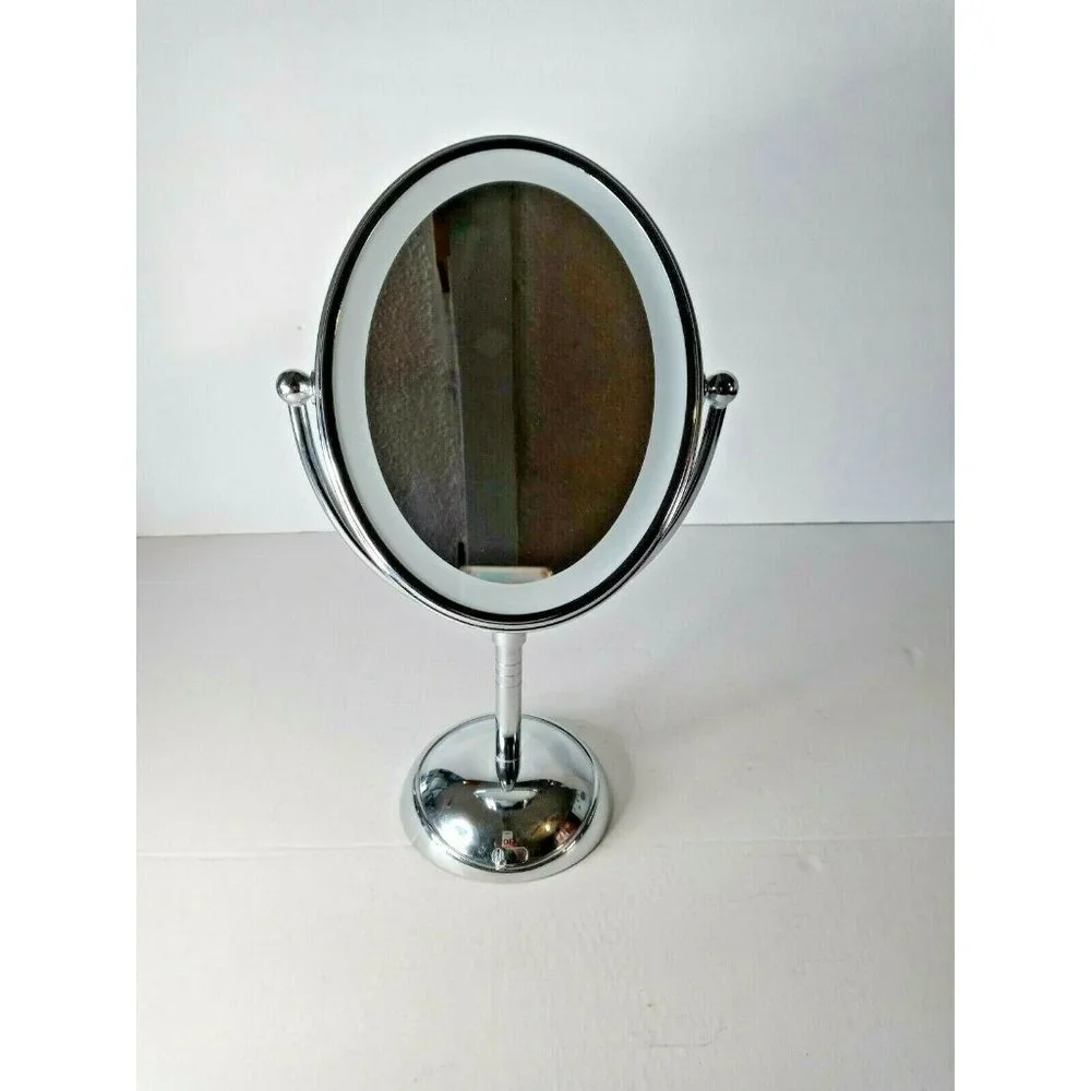 Conair Reflections Lighted Double-Sided Makeup Mirror,1x/7x Mag 7''x9''